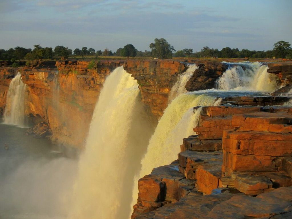 Chutes de Chitrakote Bastar Chhattisgarh Inde - coucher de soleil