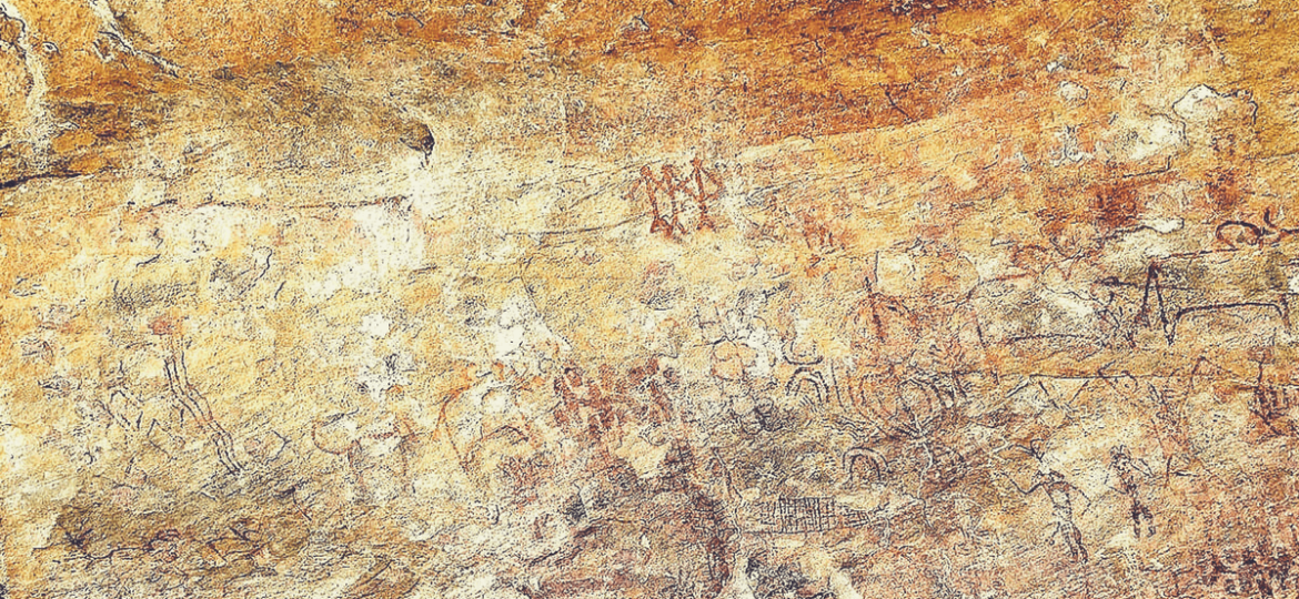 dessin préhistorique d'Inde à Ongna Chhattisgarh près de Raigarh