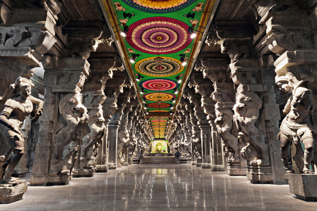 Inside Meenaksi temple Madurai