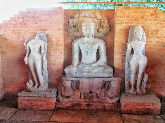 Giant sitting Buddha in Teevardev Sirpur temple Chhattisgarh