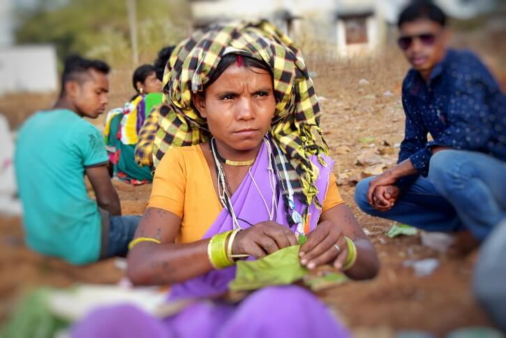 A Dhurwa tribe woman in Nangur market