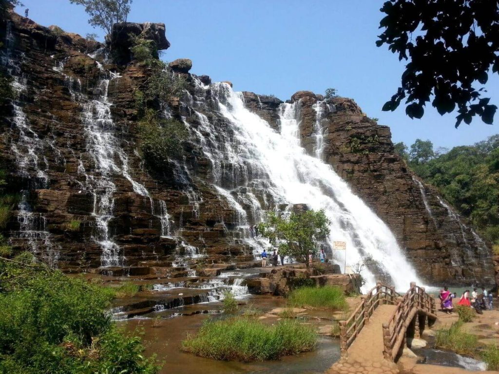 View of Tirathgarh waterfall cg Bastar