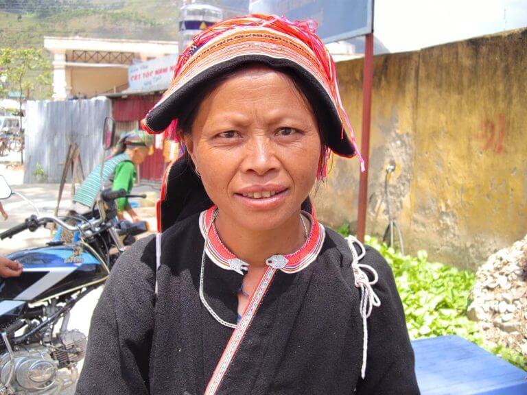 woman of an ethnic minority wearing the traditional attire of her group
