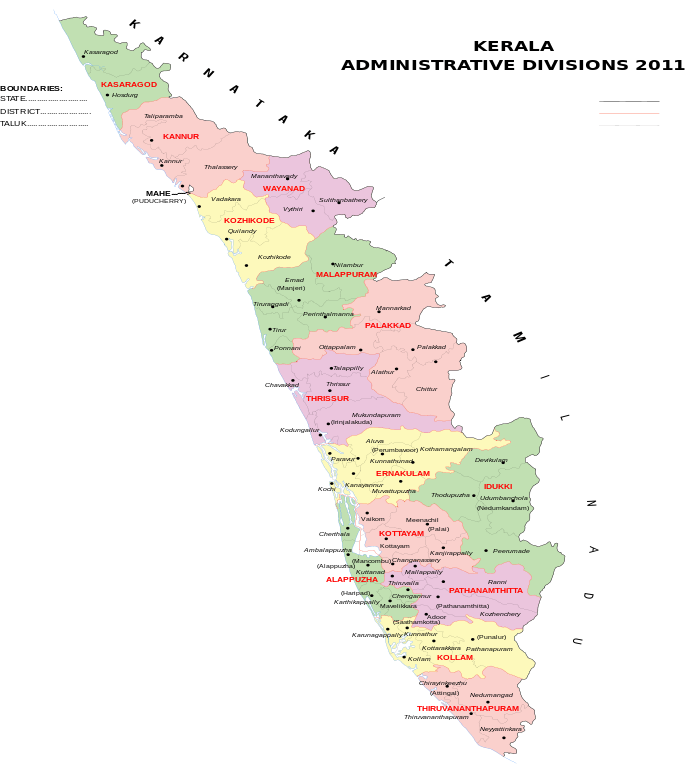 Kerala map India