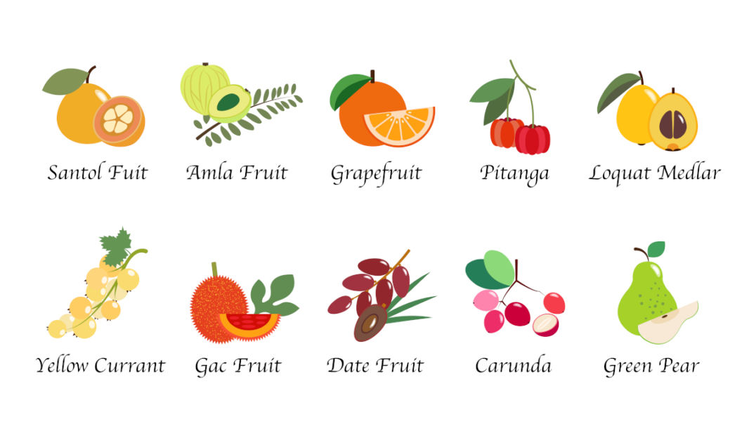 Fruits for health table