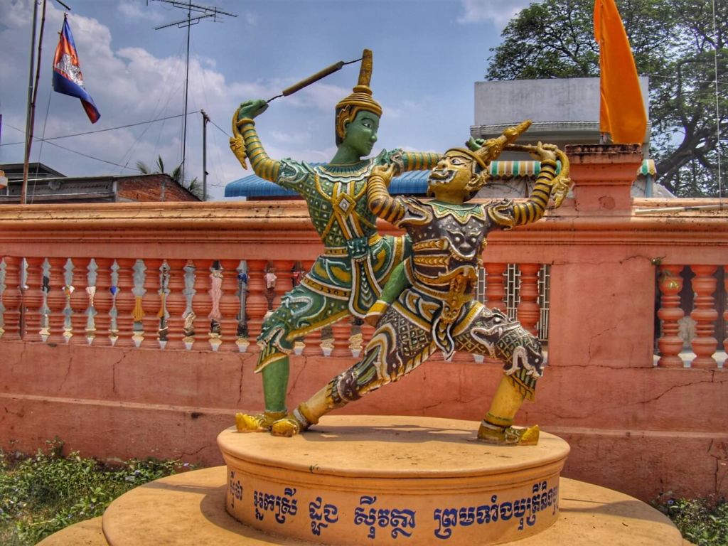 Combat de Rama avec un démon Ramayana