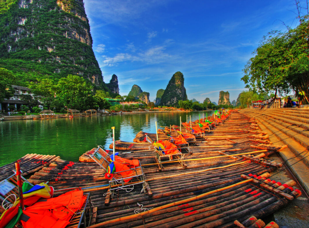 Bamboo boats and karst peaks