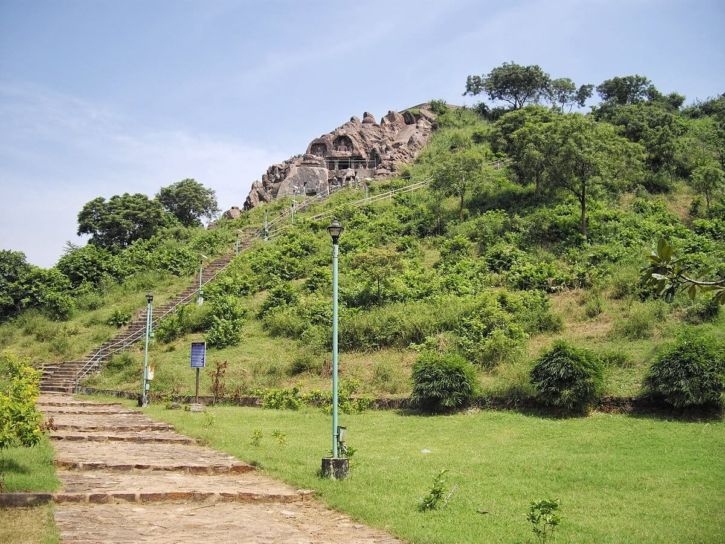 Buddhas from the buddhist site from far