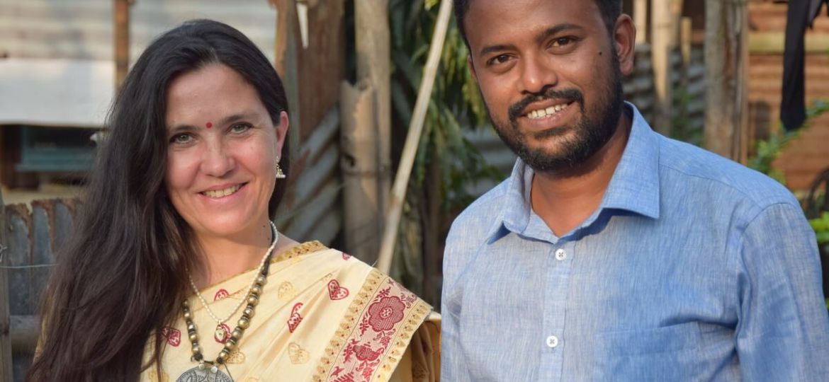 Stéphanie Langlet et un ami indien