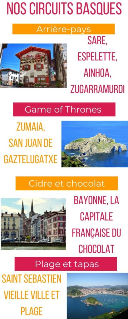 Idées d'excursions pour vos circuits Pays Basque