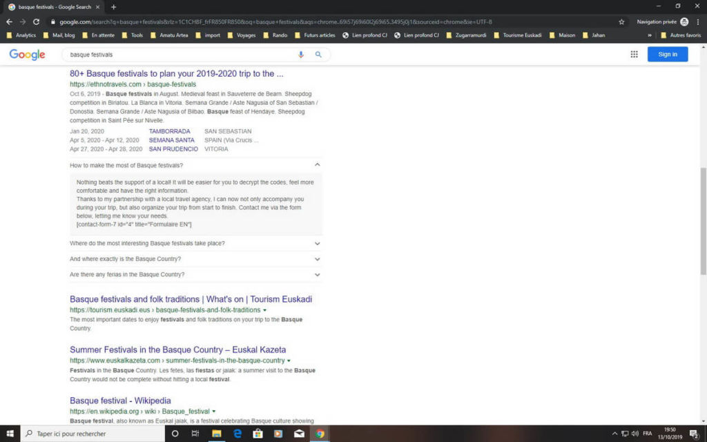 Result for "Basque festivals"