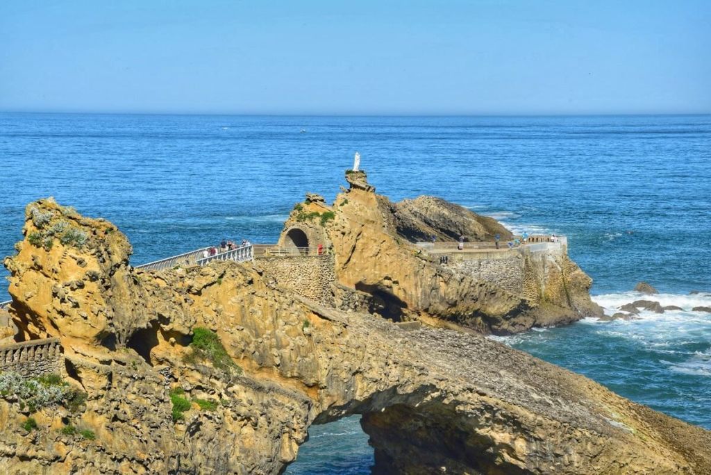 Le Rocher de la Vierge depuis le plateau de l'Atalaye Biarritz