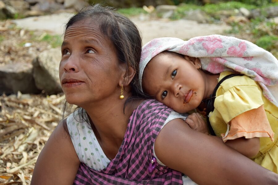 A Khasi woman and her baby in Meghalaya