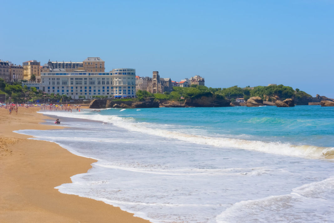 Panoramique de la grande plage de Biarritz