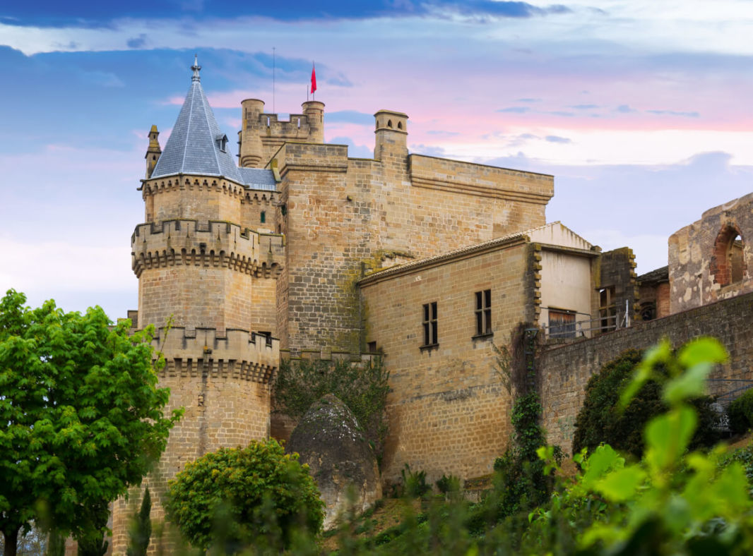 Vue extérieur du château d'Olite