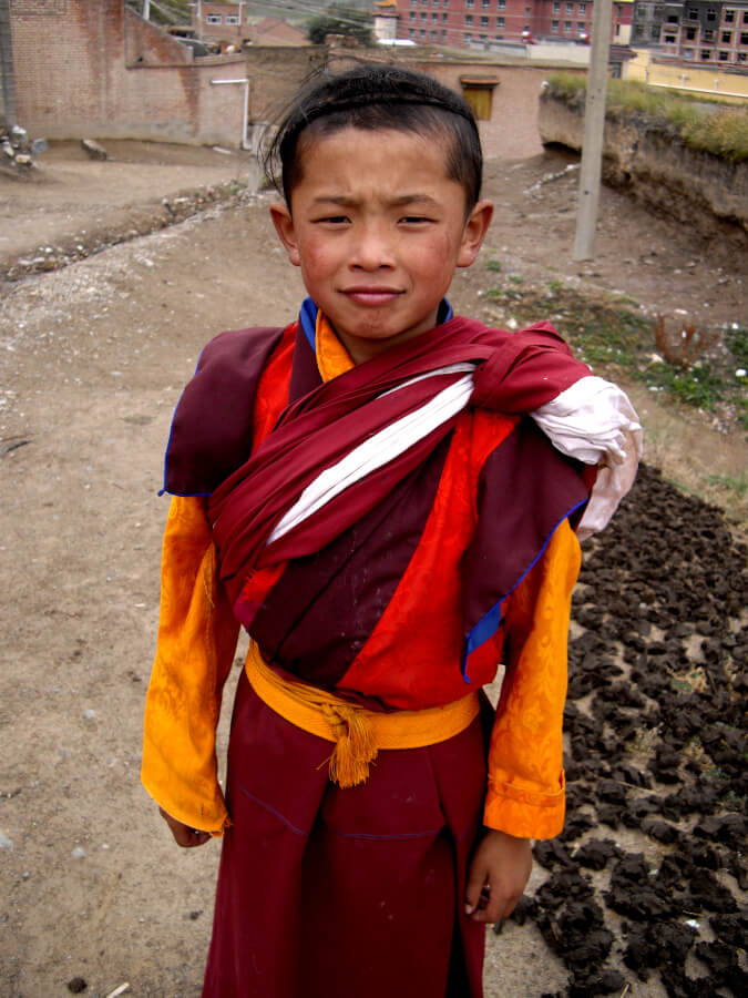 Young monk in Xiahe Tibetan quarter