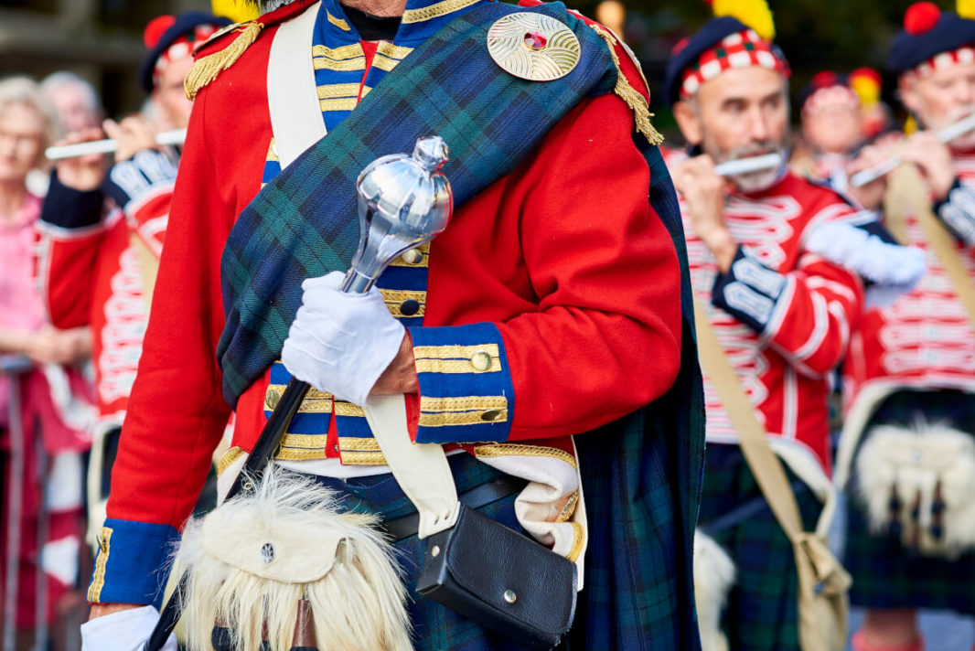 Scottish drummers in a Basque festival