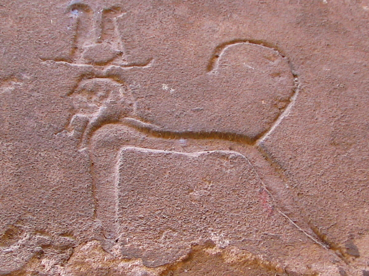 Pharaon représenté sous forme de sphynx