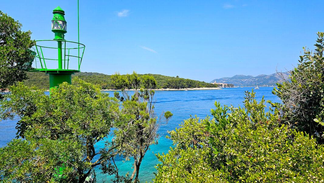 From the beautiful path going around Badija island
