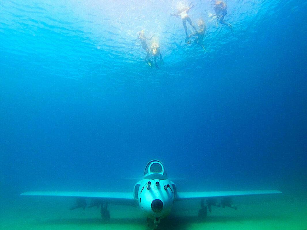 Plane under the water in Trogir