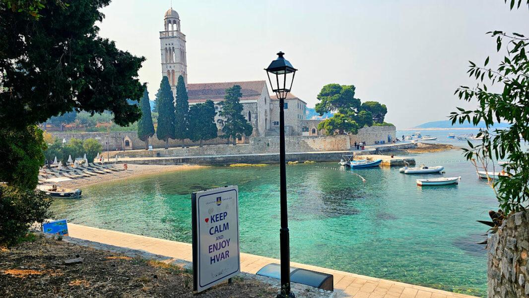 Seafront of Hvar island in Croatia
