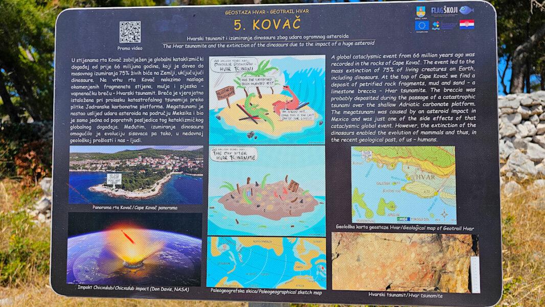 Panel explaining the extinction of dinisaures